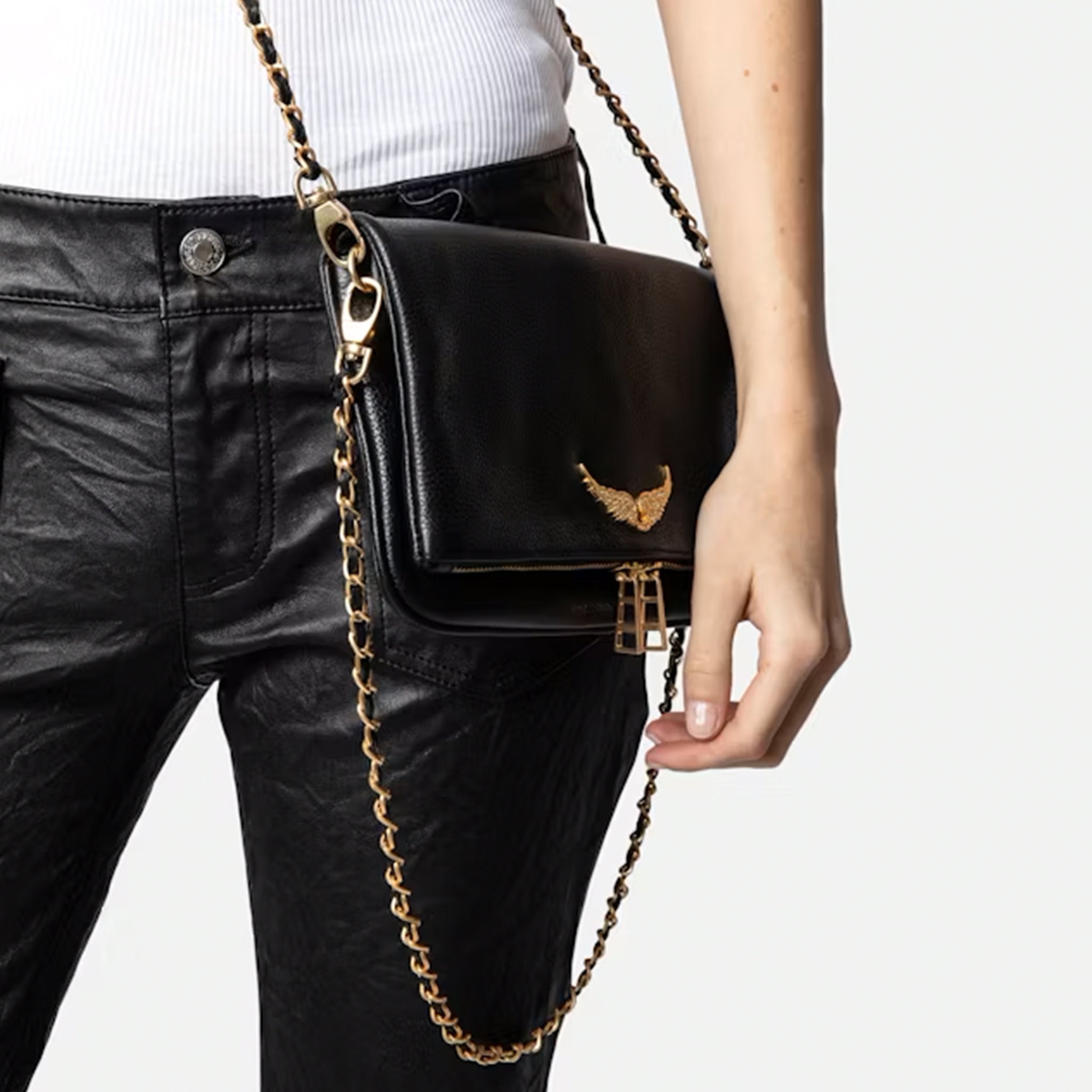 ZADIG & VOLTAIRE | Rock Clutch | Noir Gold