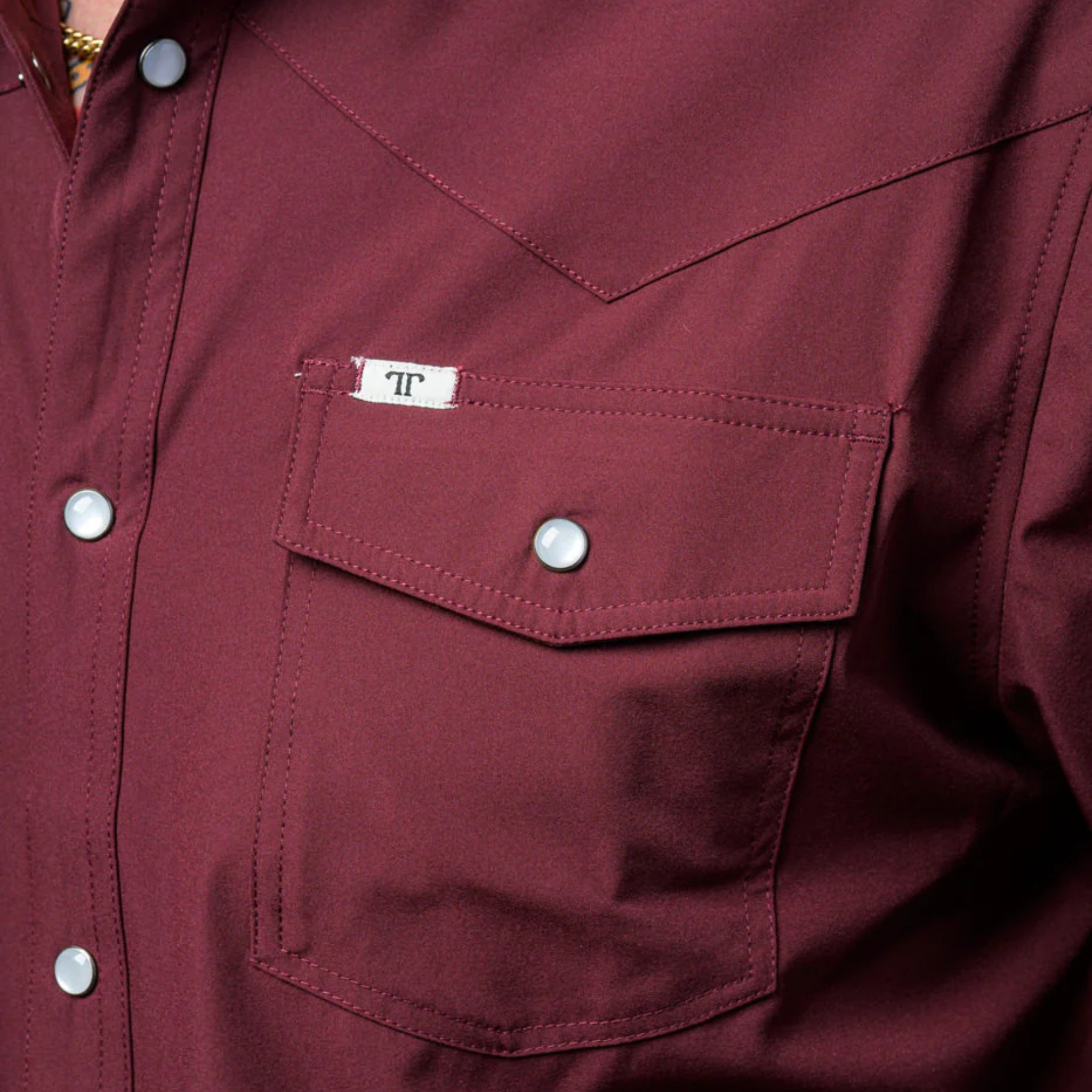 FERRELL BRAND | Men's Short Sleeve Shirt | Maroon