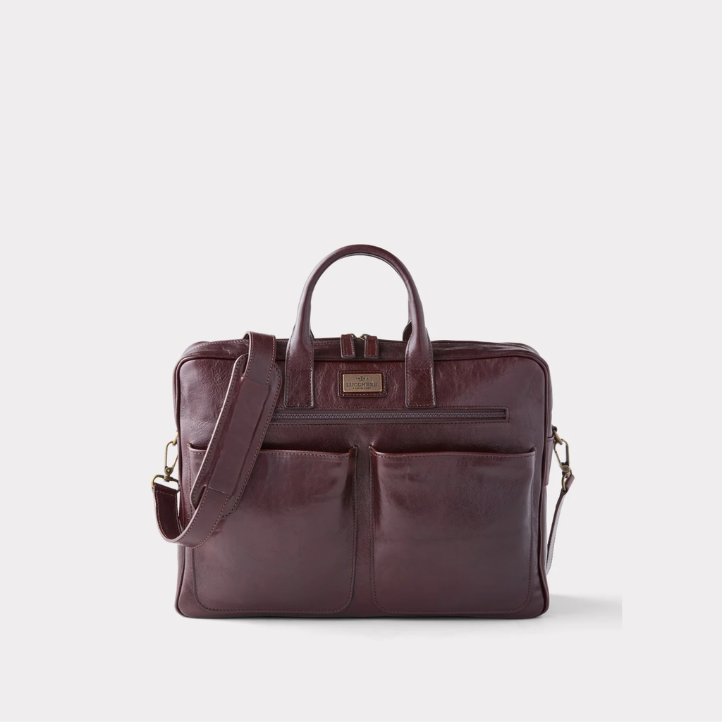 LUCCHESE | Cosimo Briefcase | Chocolate