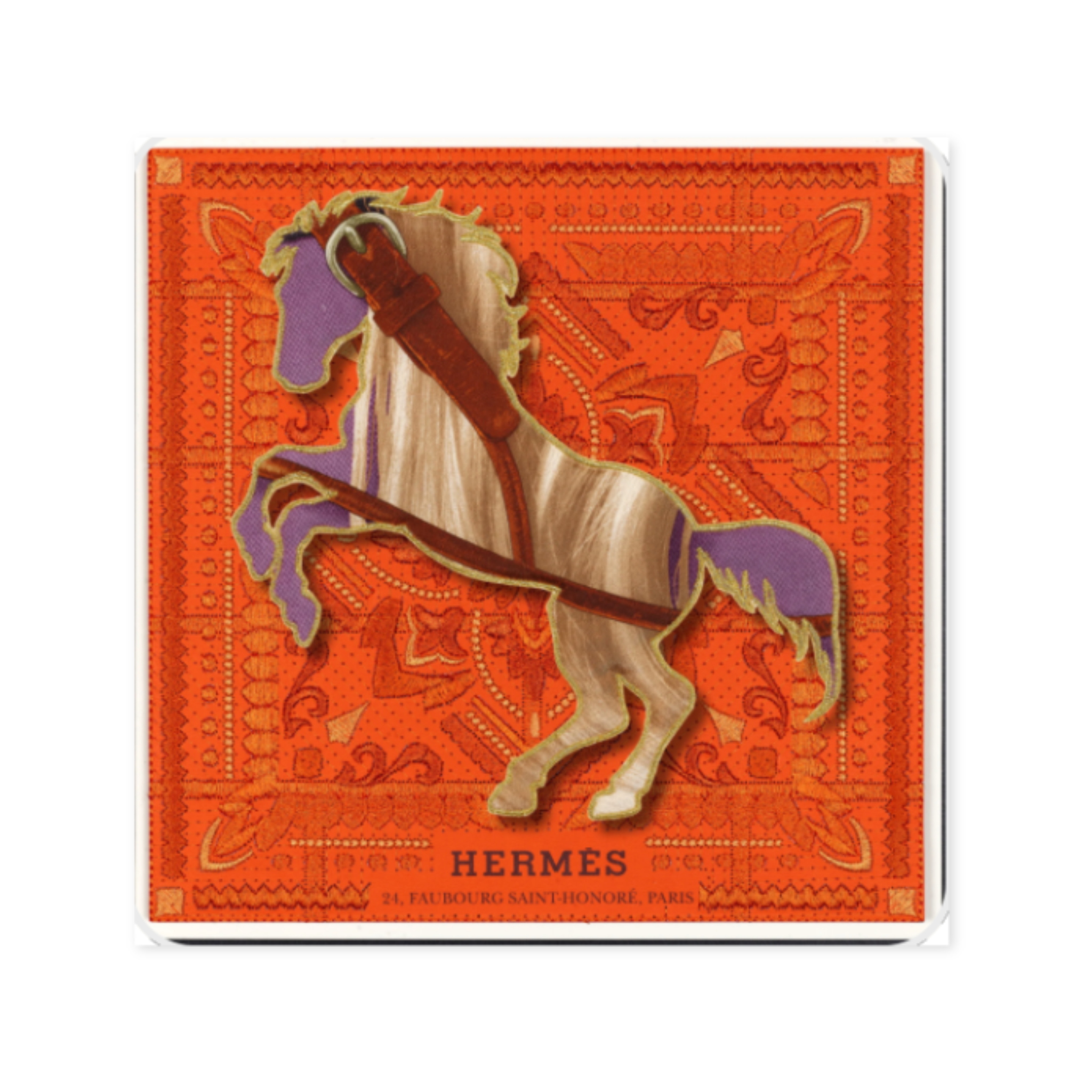STEPHEN WILSON | Hermes Bandana Bronco  | 12" x 12"