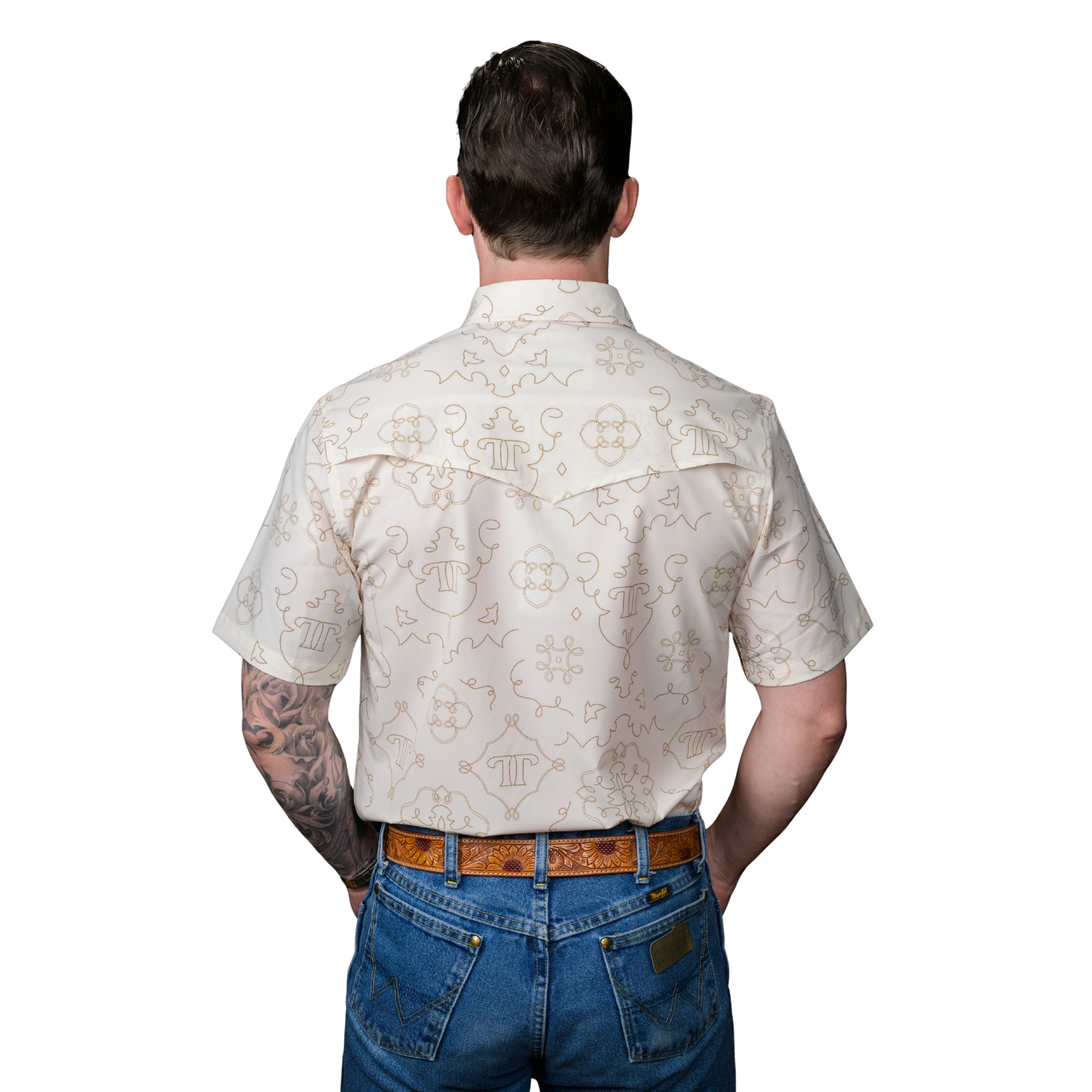 FERRELL BRAND | The Carson Men's Short Sleeve Snap | Beige