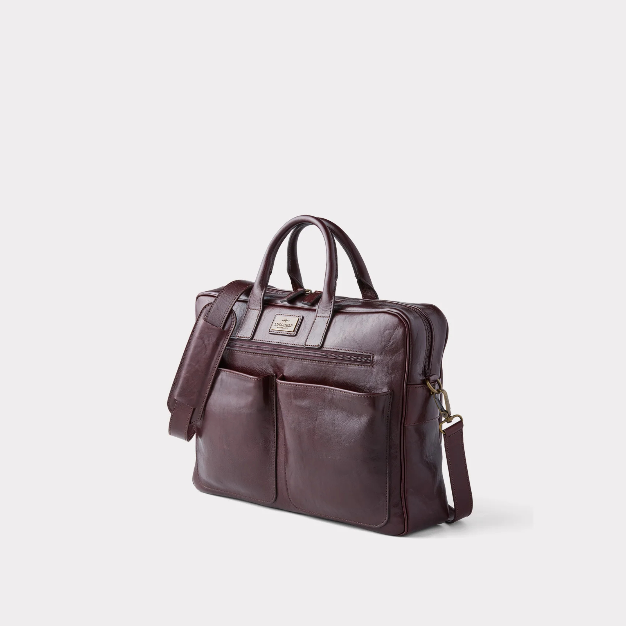 LUCCHESE | Cosimo Briefcase | Chocolate